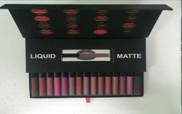 Set lucidalabbra opaco 16 colori Rossetto liquido di bellezza Trucco Lucidalabbra impermeabile a lunga durata 16 pezzi set4125483