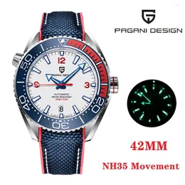 Wristwatches PAGANI DESIGN Classic Luxury Men Automatic Watch Sapphire Glass Mechanical Wristwatch Stainless Steel 100M Waterproof Watches