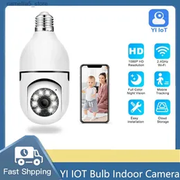 Baby Monitor Camera E27 Internet of Things WiFi Bulb Inomhus 1080p PTZ BIDirectional Audio Automatisk spårning Hem Säkerhet CCTV 2MP Q240308