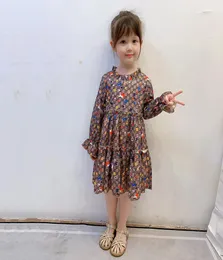 Girls Designer Dress 2020 Autumn Children New Cartoon Letter Printed Princess Dresses Cute Kids Star Long Sleeve Pressed Dress S387147138