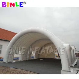 Cobertura de palco inflável branca grande, 15x8x4m, com portas, cúpula inflável, construção, grande tenda inflável para festa de casamento