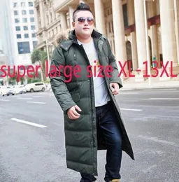 Men039s para baixo parkas alta qualidade com capuz gola de pele dos homens super grande casaco inverno espessamento xlong jaqueta casual plus size 11xl6926311