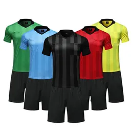 Sportswear 2pcs Suit Men Soccer Sędzia Trening Odzież Niestandardowa nazwa Numer Male College Shortsleeved Dry Ubrania Zestaw 240228