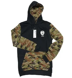 WholeHoodies Homens 2016 Hip Hop Impresso Mens Bolsos Duplos Camuflagem Patchwork Moletons Com Capuz Terno Homens Magros Com Capuz Camo Cl8443270