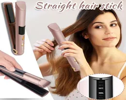 Electric Hair Brushes Portable Wireless Straightener Usb Cordless Lock System Travel Multipurpose Mini Power Bank Iron Straighteni7046765