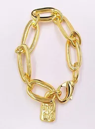 Nova pulseira autêntica de ouro braceletes de amizade impressionantes uno de 50 jóias de banheira se encaixa no presente de estilo europeu para homens homens pul0949or5754204