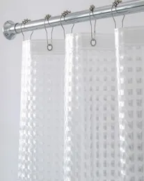 Aimjerry Heavy Duty 3D Eva Clear Shower Curtain Liner Set for Bathroom Waterproof Curtain T2006248493451