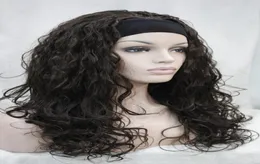 Hivision New Tharch Healthy Fashion Dark Chocolate Wavy Curly 34 Wig with Headband Synthetic Women039s Half Wig3358121