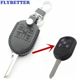 Flybetter Genuine Leather 5button 원격 키 케이스 커서 Ford ExplorEdgeesceRangere150F350F550E250E350F250 L155857803