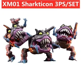 Anime Manga Xiaomo Transformation XM-01 XM01 Sharkticon Shark Squad 3-piece/set Action Atlas Robot Toys J240308