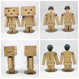 Anime Manga 1 Revoltech Danbo Danbor Kopf austauschbare japanische Boxversion Actionbild Puppe Spielzeug Geschenk LED Licht neue Innenbox J240308