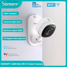 Baby Monitor Camera Sonoff Cam Slim Wi FI Intelligent Security 1080p Bidirectional Audio Monitoring Automatic Tracking Pet Works med Alexa Q240308