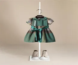 Bemidji Summer Children Girls Dress 2017 Peter Pan Collar Kid Aline Baby Plaid Dress 17years Old3662413