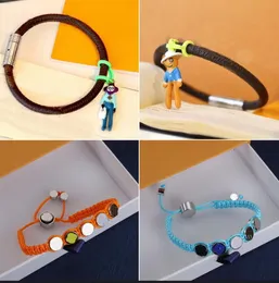 Klassisches Vogelscheuchen-Anhänger-Lederseil-Armband für Paare, Geschenke, schützen Sie Ihren Vogelscheuchen-Charm-Armreif, Designer-Schmuck für Männer und Frauen