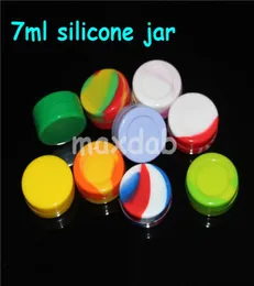 Caixas de silicone recipiente frasco concentrado de cera 22ml 7ml 5ml recipientes frascos de silicone para dab cor não sólida silicone bong7338485