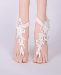 Andra brudtillbehör Bröllop Bridal Anklet Lace Flower Barefoot Sandals Beach Foot Jewelry for Bridesmaid Party7236049