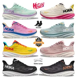OG Original Hokas Running Shoes Hoka Clifton 9 Bondi 8 Womens Mens Mesh Tennis Shoe White Pink Foam Foam Black Yellow Orange Blue Cloud Sneakers Runkers Trainers