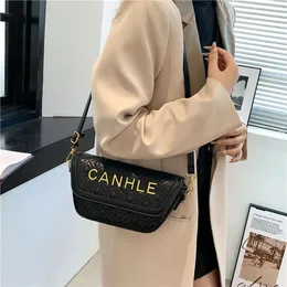 Luxury Design Bags Are Cheap to Sell Korean Version of Lingge Embroidery Thread Niche Bag Womens Underarm Versatile Chain Letter Crossbody Shoulder