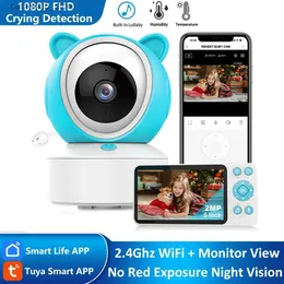 Baby Monitor Camera 5 Tuya Smart WiFi Feed Reminder Temperature Motion Sound Detection Application View Control Audio Video 1080P Q240308