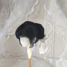 دمية شعر مستعار لـ 1/6 1/3 1/4 1/8 SD BJD DOLL HAIR WIG أسود شعر أميرة دمية مزيفة شعر مستعار الأميرة 240301