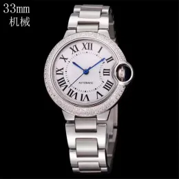 Relógio de luxo mecânico automático de aço inoxidável 904L feminino 33mm-CT