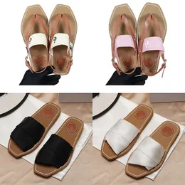 Luxo 2024 sandálias de designer plataforma chinelos amadeirados plana mula slides carta sandália preguiça mulheres sandale chinelo sapatos flip flops