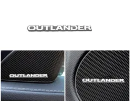 Car Stickers 3D Aluminum Emblem interior Speaker o Badge For Mitsubishi Outlander 3 4 2020 2019 2021 Accessories7725137