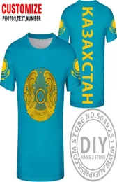 Kazakhstan T Shirt DIY مخصص مخصص رقم KAZ TSHIRT الأمة العلم KZ الروسي كازاخية كلية الطباعة ملابس X06024145505