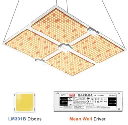 Full Spectrum Samsung Led LM301B QB234PCS 3000K 칩 및 UL Meanwell 드라이버 실내 심기 2304889로 Grow Light 2000W 4000W