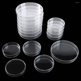 貯蔵ボトル蓋付き生物学的透明なプラスチック90x15mm滅菌ペトリ皿細菌培養皿はクリア