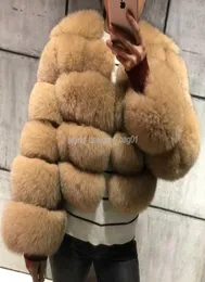 Women039S Fur Furner New Fashy Food Fox Fure Fur Long Sleeve Coat Women Women Fur Jackets Female 5 Row Short Ofterwear Girls 1021H227084373