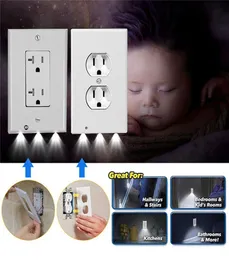 غطاء المكونات LED Night Light Pir Motion Sensor Light Light Angel Wall Outlet Room Bedroom Bathroom Bathroom Light5049513