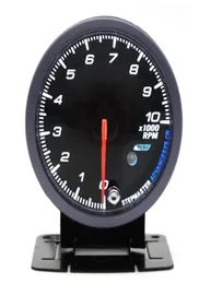 60MM Car Auto Tachometer 010000 RPM Gauge Black Face Meter With White Amber Dual Led Lighting Car meter3221495