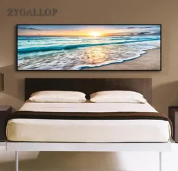 Sunset Seascape Beach Landscape Posters Natural Scenery Canvas Painting Wall Art Picture For Bedroom Decoration cuadros6718387