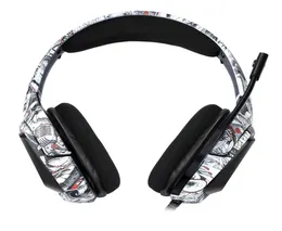 K20 CAMO GAMING -headset med surroundljud PS4 -hörlurar med mikrofon fungerar med Xbox One PCRGB Volymkontroll8017241