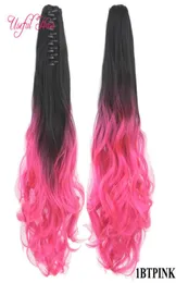 VALENTINENS Extensões de cabelo rabo de cavalo loiro rabo de cavalo rabo de cavalo sintético longo encaracolado garra rabo de cavalo clipe em extensões de cabelo H9630096