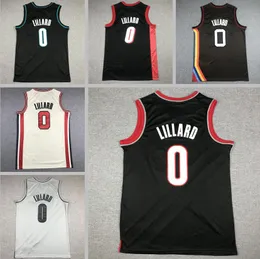 Basketbol Formaları Damian Lillard Black White 2024 Şehir Erkekleri Kadın Gençlik S-XXL Sport Forması