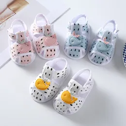 Baby Cute Cartoon Whale Decor First Walkers Buty, miękkie dno, lekkie i oddychające