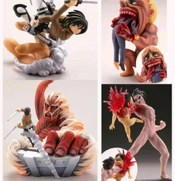 الهجوم على عمل Titan Figure Ackerman Levi Action Figure منافس Rivaille Model Collection Toy Gifts 4PCSSESS X05225953863