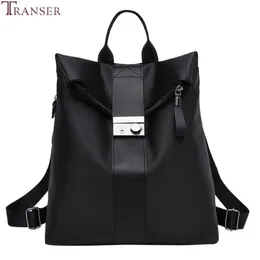 Transer Frauen Rucksack Vintage Pu Leder Rucksäcke 2019 Mode Koreanische Student Taschen Für Teenager Mädchen Casual Reise Rucksack #290g