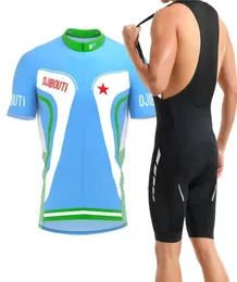 Racing sätter klassiska Djibouti Summer Men039S Cycling Jersey Set Road Bicycle Shirt Downhill High Quality Pro Team Mountain Bike 9657078