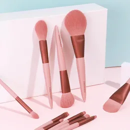 Chichodo 메이크업 브러시 체리 꽃 10pcs Cosmest Brushes 세트-소프트 양모 섬유 머리 메이크업 도구 뷰티 펜스-초보자 240220