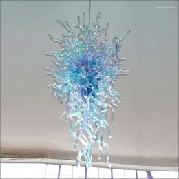 シャンデリア特別なカラフルなフラッシュマウント天井ライト手作りの吹きガラスチフリーアートシャンデリア