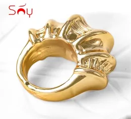 Soliga smycken Big Ring Design Högkvalitativ kopparljus Ring smycken för kvinnor Bridal Ring Party Classic Trendy Gift 2202237217348