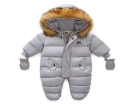 Noworty Baby Winter Ubrania Toddle kombinezon z kapturem wewnątrz polaru dziewczyna ubrania jesień kombinezonu dzieci odzież wierzchnia Baby Produkt 2875811