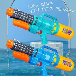 Gun Toys Water Gun Gatling Amusement Gun High Pressure Cannon Stora kapacitet Barnleksaker för pojkar Swimming Pool On The Beach Swimming Sports Summer Fun 240307