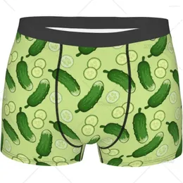 Underpants Flower Cucumber Cactus Men's Funny Underwear Boxer Briefs Slight Elasticity Male Shorts Novelty Stylish Gift For Men Boys