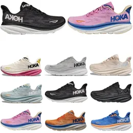 Большие детские туфли Hoka Clifton Sneakers Trainers Hokas One Free People Girls Boys Дизайнер обуви для молодежного бегуна дышащий черный белый s