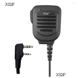 Walkie talkie XQF Ręczny mikrofon SM109 Shoder IP67 Waterproof MIC dla Baofeng UV-5R UV-5RE TK-370 Dwukrotne dostawa DHKWV Electro Otkls