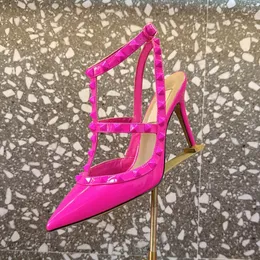 تفاصيل حذاء SHOED SHAY SHOED TYPE TYPE STILETTO HEEL SANDALS أصلي جلدية كاحل محلية مدببة بمضخات مصممة للنساء المصممة الفاخرة الحفلات مع صندوق 35-42